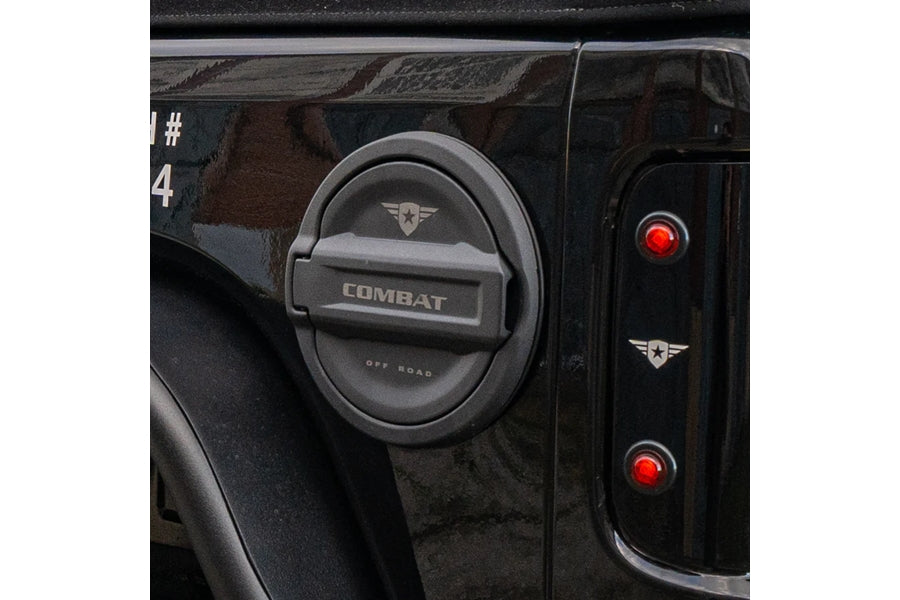 Combat Offroad Fuel Door Cover - Black Satin - JL
