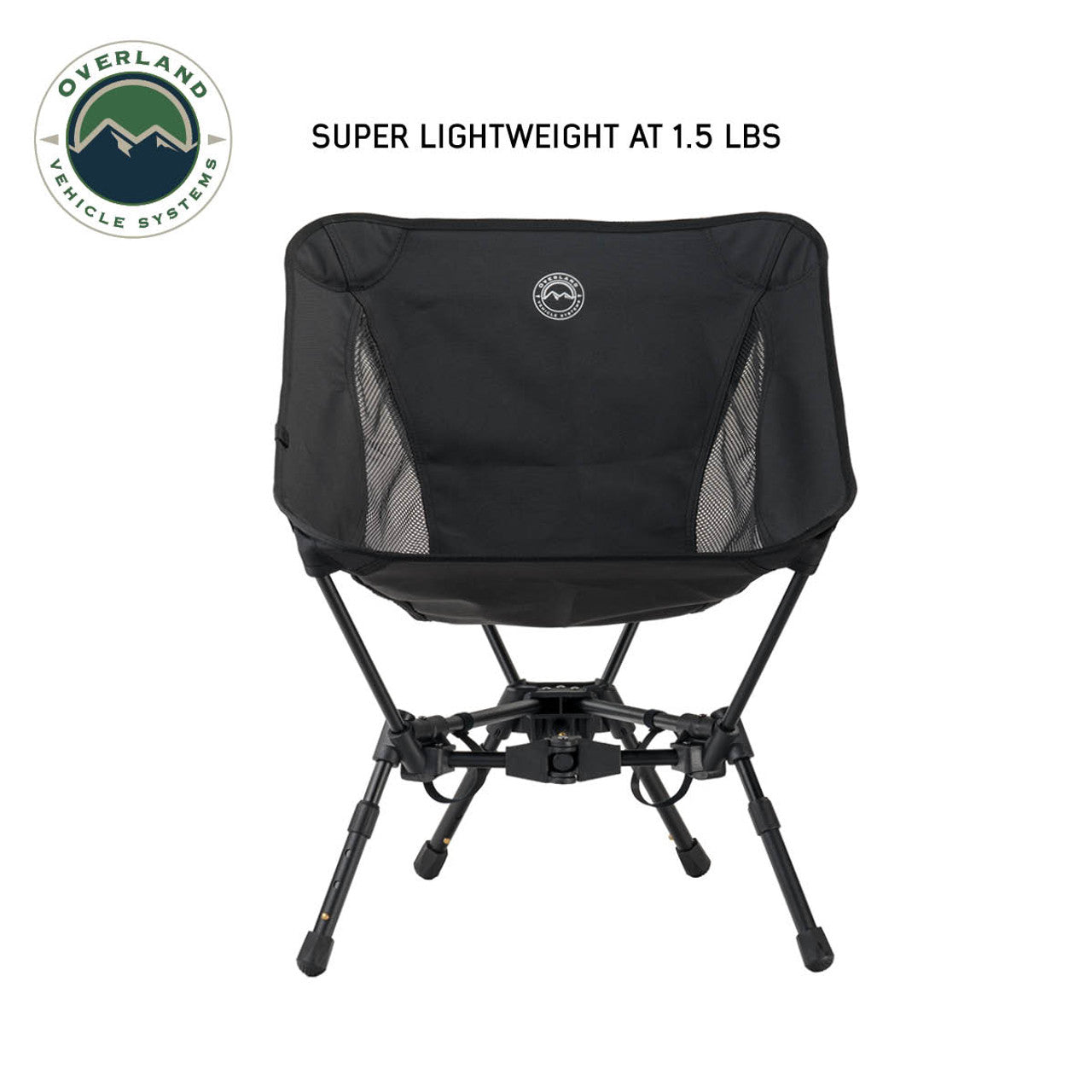 Overland Vehicle Systems Camping Chair, Collapsible Aluminum Frame w/Storage Bag