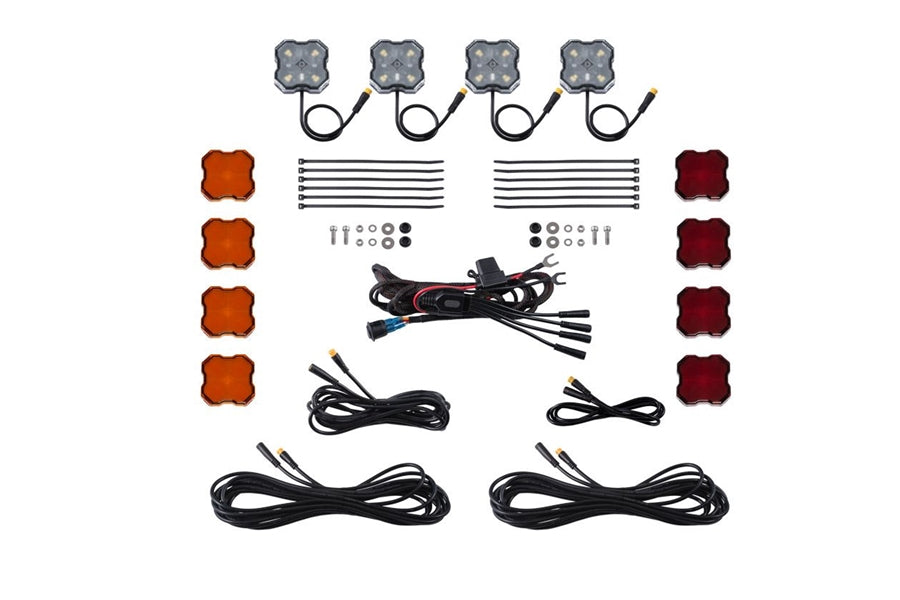 Diode Dynamics Stage Series Single-Color LED Rock Light Kit - 4 Pack