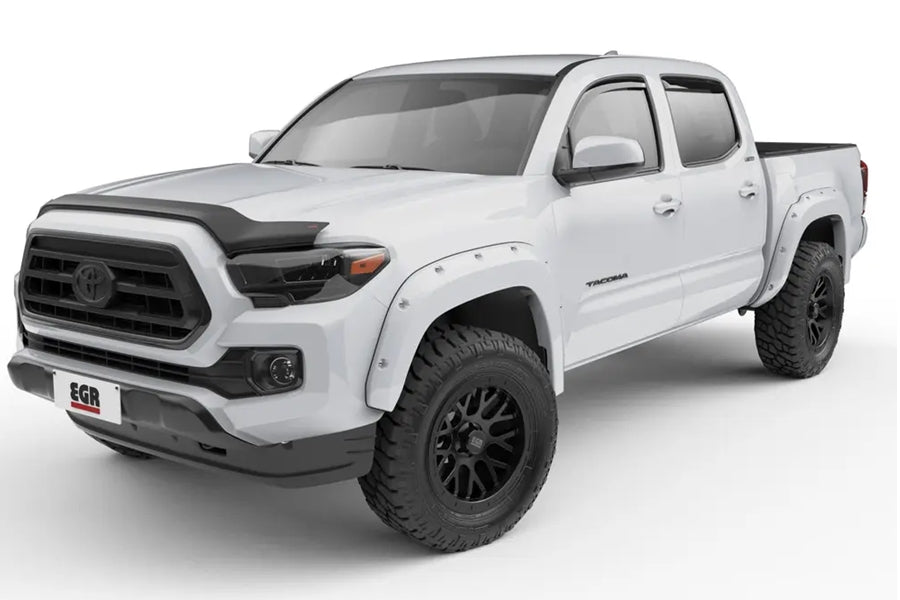 2016-23 Toyota Tacoma EGR Front and Rear Bolt-On Look Fender Flares, White