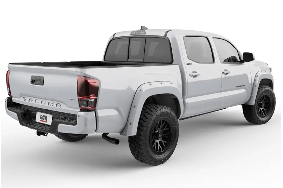 2016-23 Toyota Tacoma EGR Front and Rear Bolt-On Look Fender Flares, White