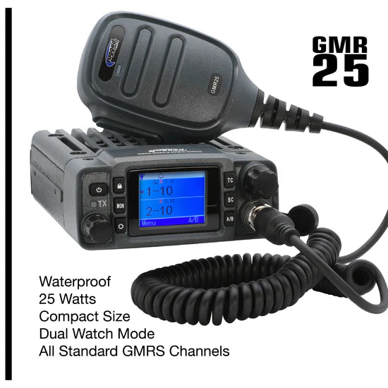 2005-25 Toyota Tacoma, 2003-25 4Runner Rugged Radios Two Way GMRS Mobile Radio Kit - 25 Watt