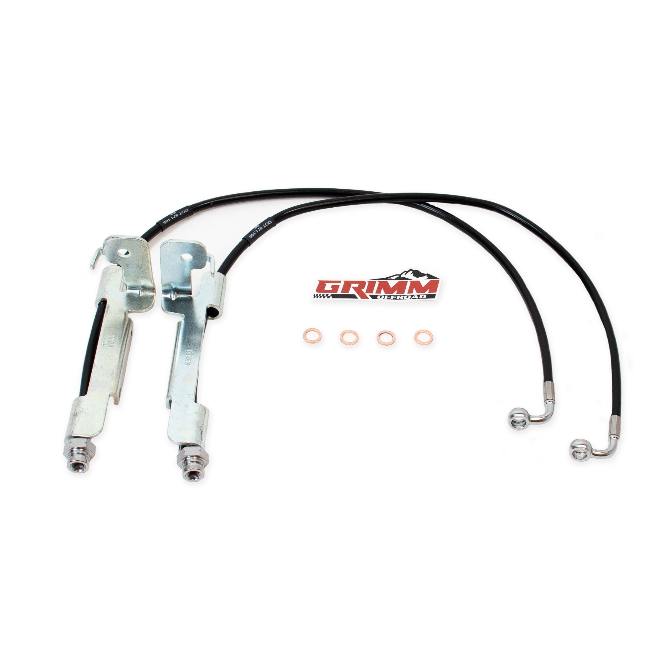 Jeep Wrangler JL 2018-2026, Grimm OffRoad Rear Brake Line Kit GOR10829, Black