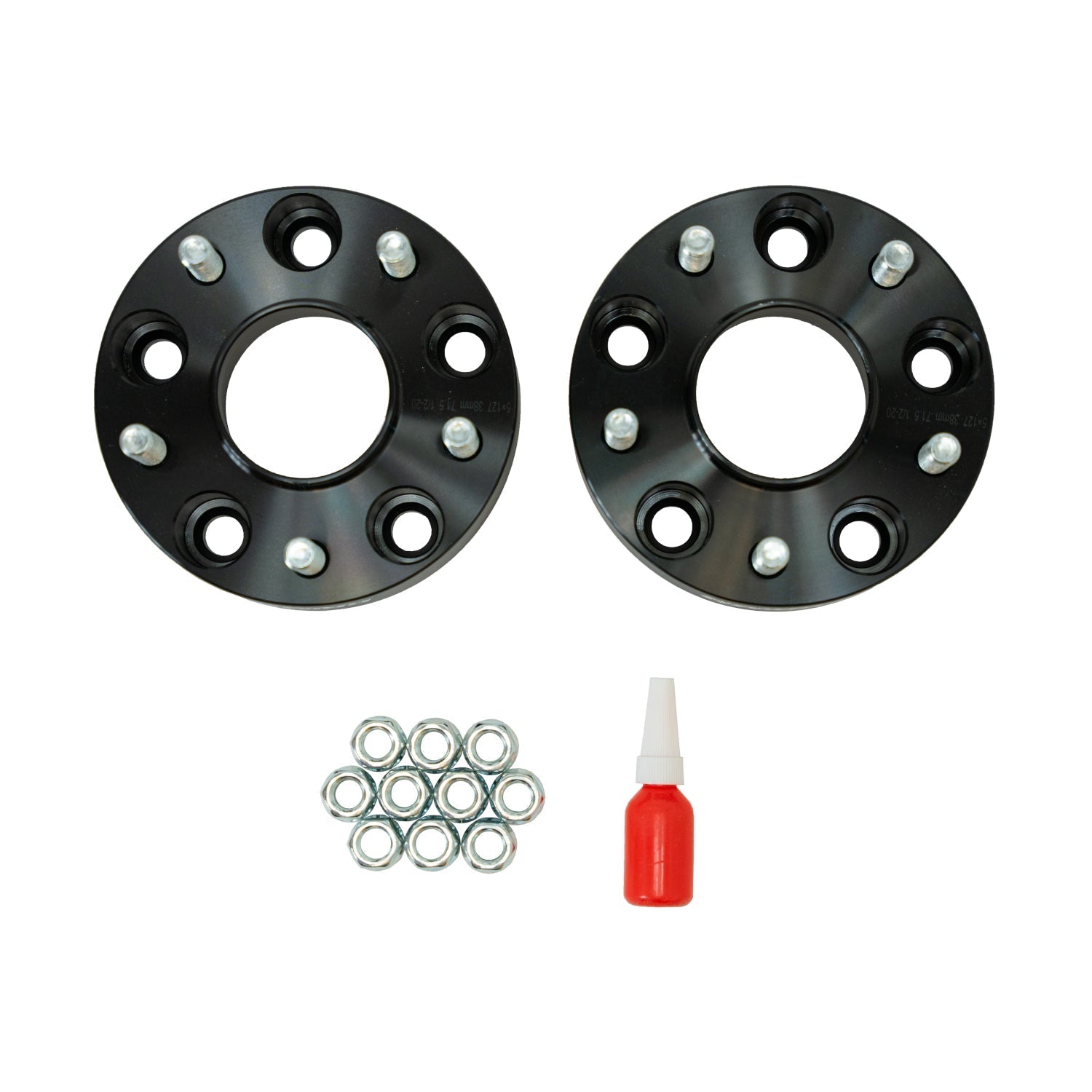 Jeep Wrangler JK 2007-2018, Grimm OffRoad 5x5 1.5in Wheel Spacer Kit, 1/2-20 Studs, Black