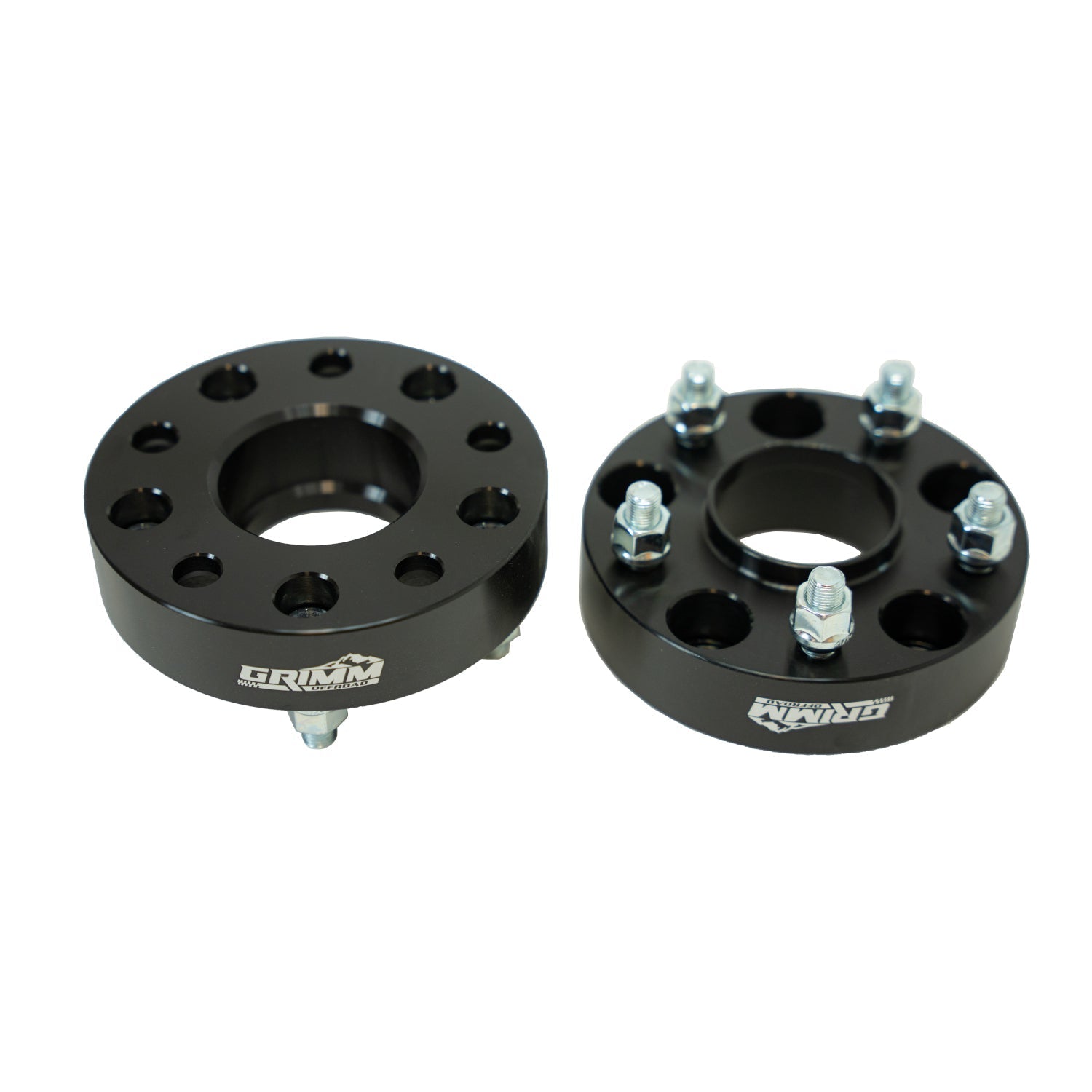 Jeep Wrangler JK 2007-2018, Grimm OffRoad 5x5 1.5in Wheel Spacer Kit, 1/2-20 Studs, Black, view 2