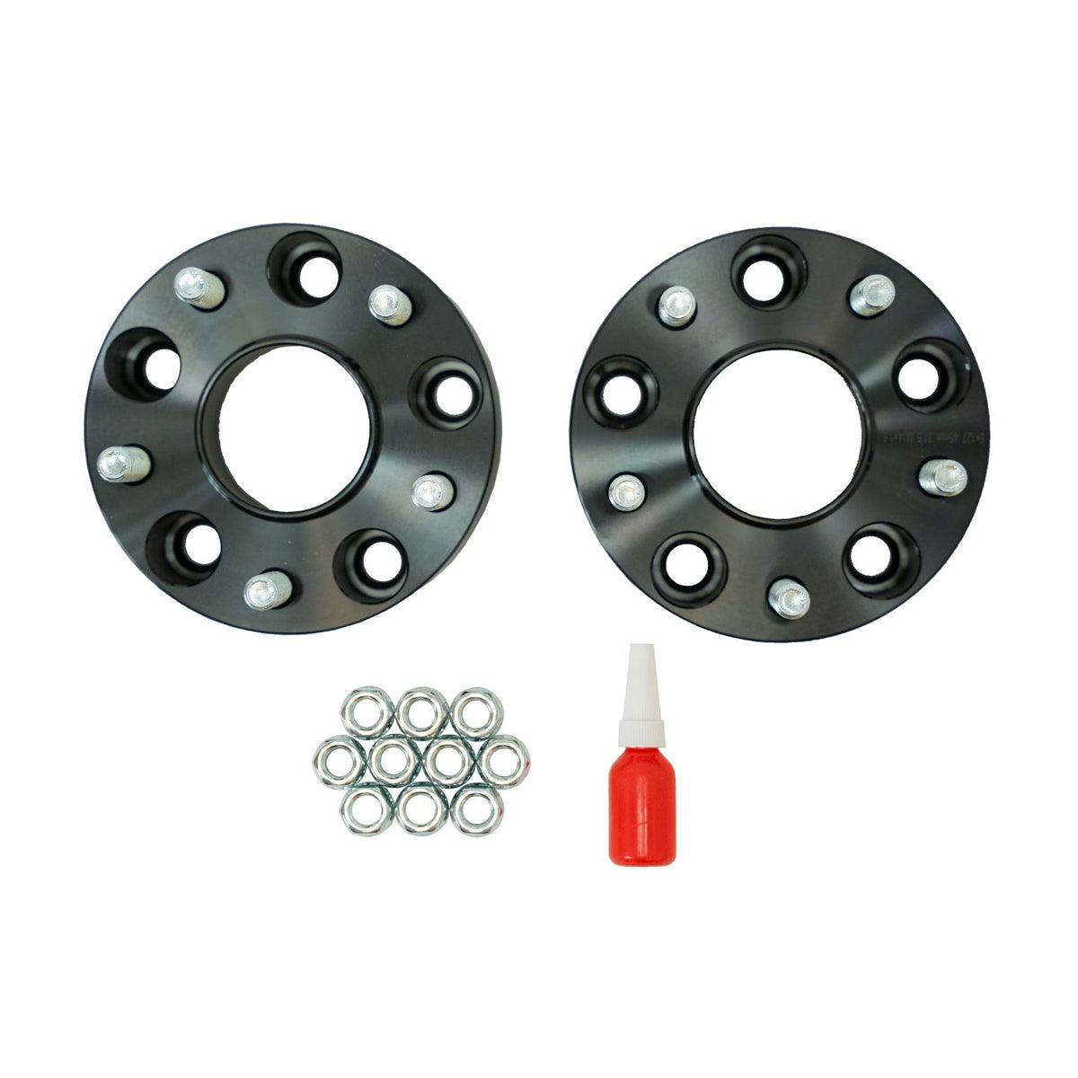 Jeep Wrangler JL 2018-2026 & Gladiator JT 2020-2026, Grimm OffRoad 5x5 1.75in Wheel Spacer Kit, M14x1.5 Studs, Black