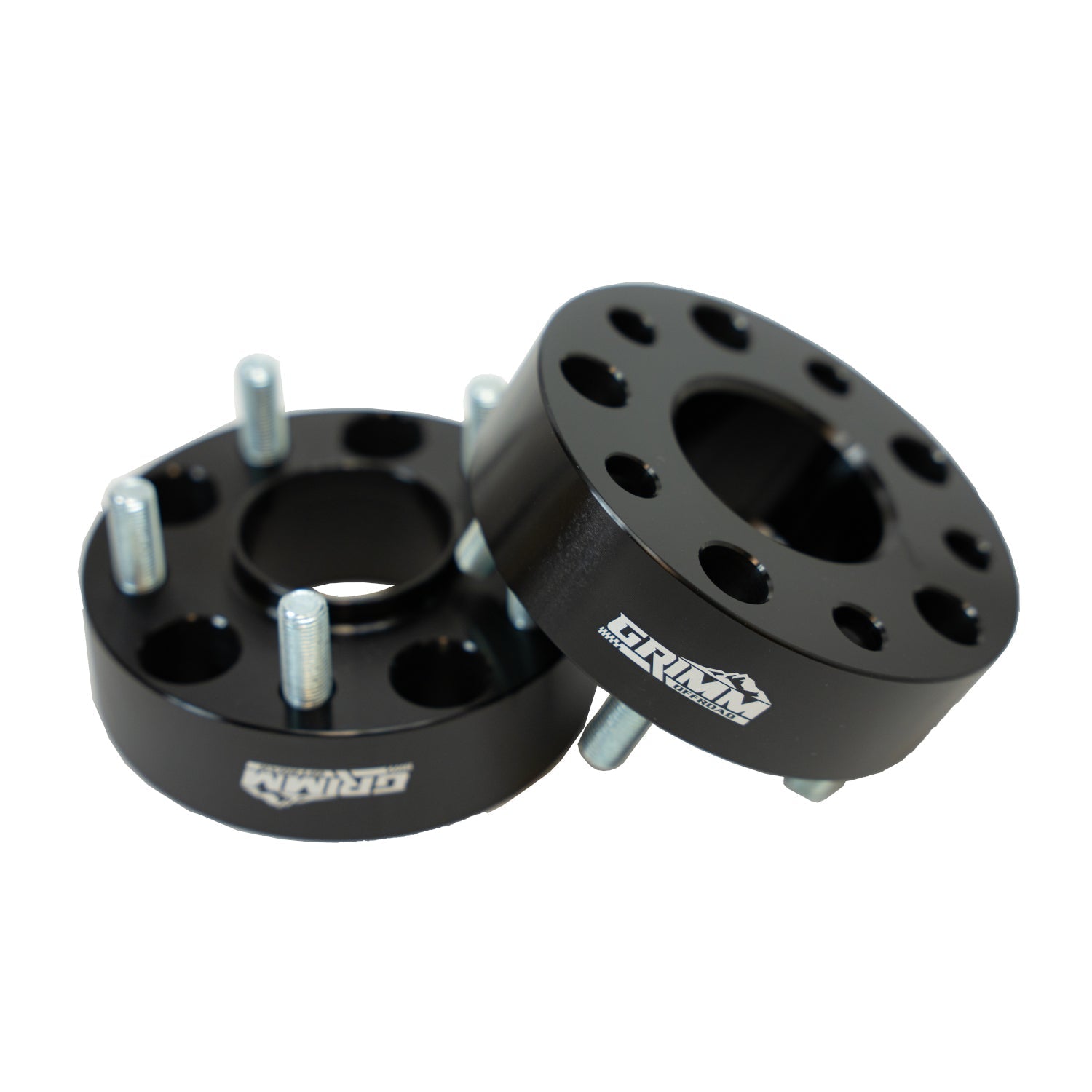 Jeep Wrangler JL 2018-2026 & Gladiator JT 2020-2026, Grimm OffRoad 5x5 1.75in Wheel Spacer Kit, M14x1.5 Studs, Black, view 3