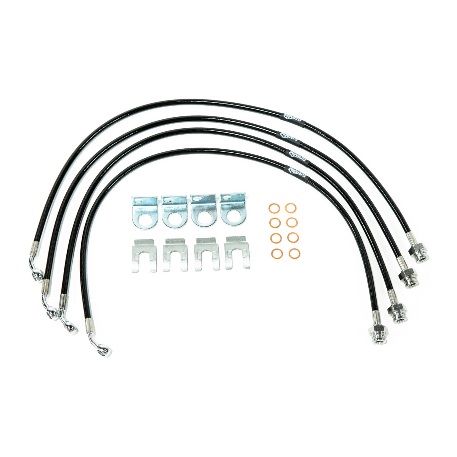 Jeep Wrangler JK 2007-2018, Grimm OffRoad UD60 Brake Line Kit, Front and Rear, Black