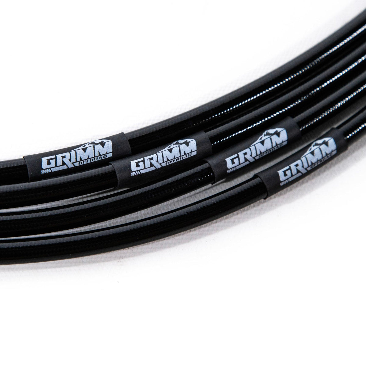 Jeep Wrangler JK 2007-2018, Grimm OffRoad UD60 Brake Line Kit, Front and Rear, Black, view 4