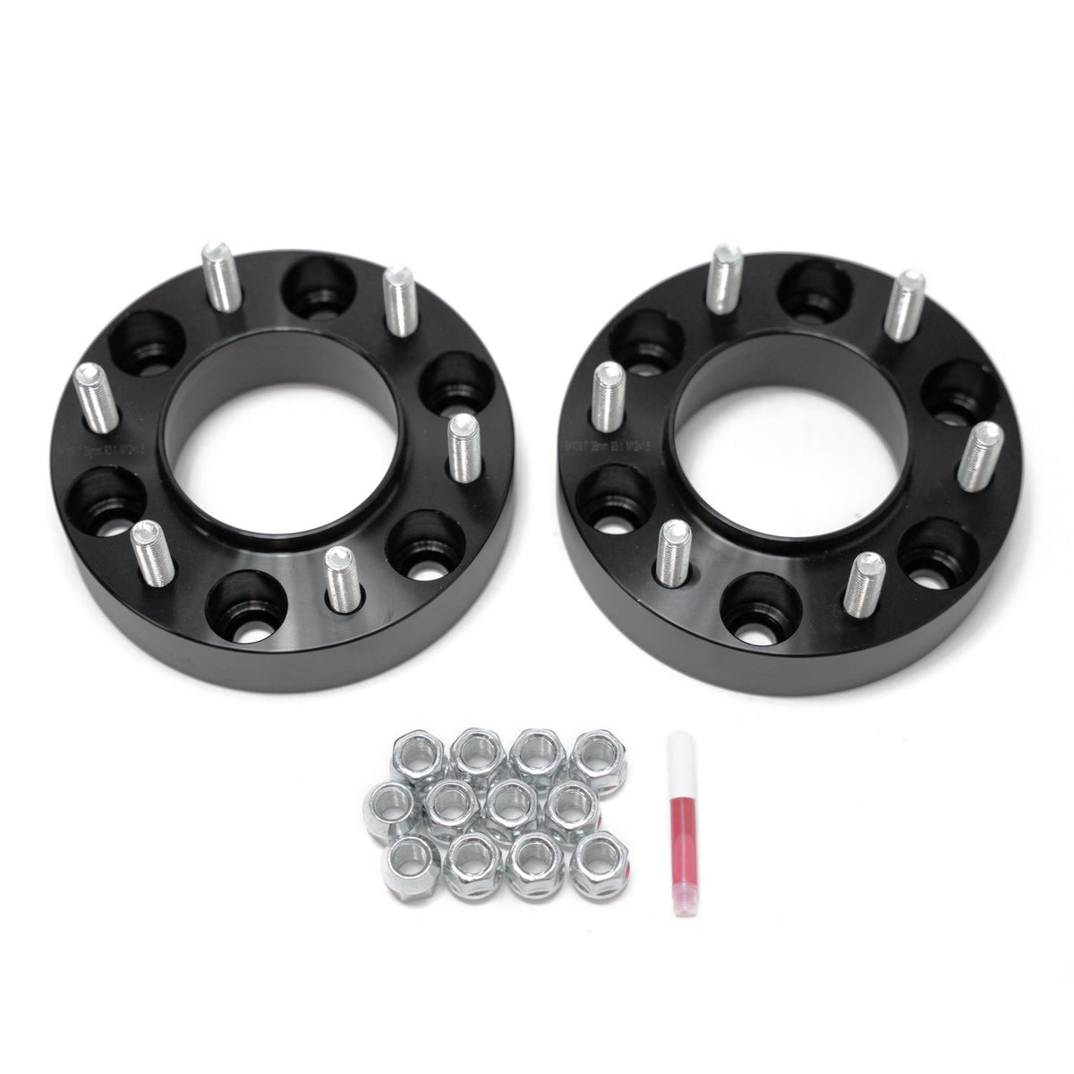 Ford Ranger 2019-2026 & Bronco 6th Gen 2021-2026, Grimm OffRoad 6x139.7 1.5in Wheel Spacer Kit, M12x1.5, Black