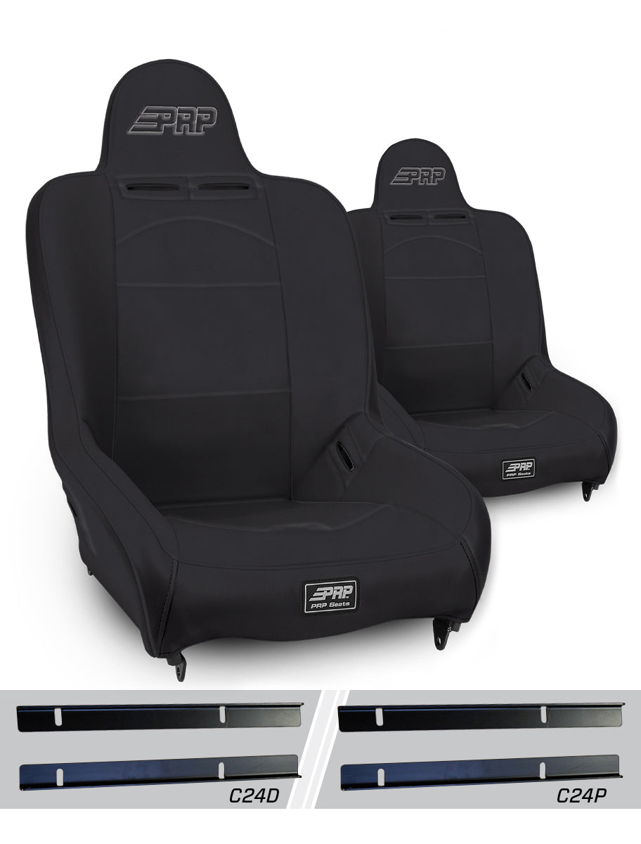 Jeep Wrangler TJ 2003-2006, PRP Premier High Back Suspension Seat Kit, Pair with Mounts, view 2