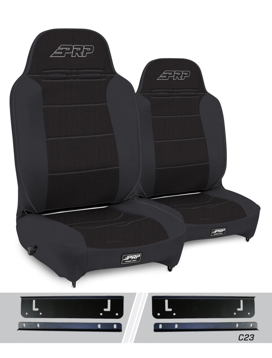 Jeep Wrangler TJ 1997-2002, PRP Enduro High Back Reclining Suspension Seat Kit, Pair with Mounts, view 2