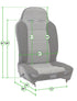 Jeep Wrangler TJ 1997-2002, PRP Enduro High Back Reclining Suspension Seat Kit, Pair with Mounts, view 3