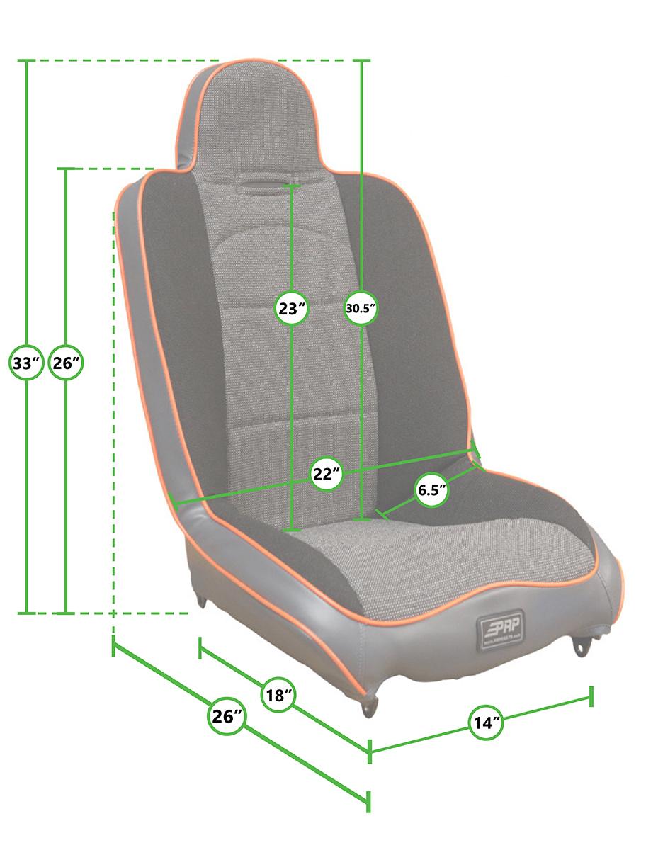 PRP Daily Driver High Back Suspension Seat, view 15