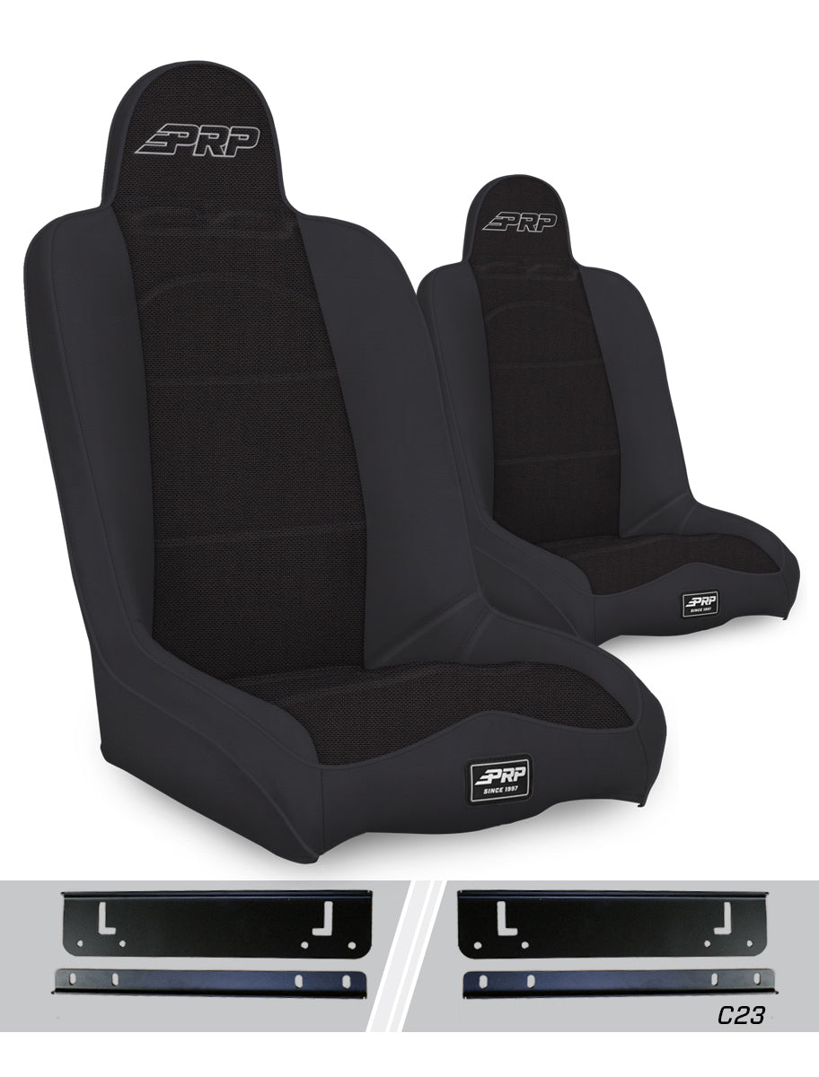 Jeep Wrangler TJ 1997-2002, PRP Daily Driver High Back Suspension Seat Kit, Pair with Mounts, view 2