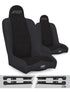 Jeep Wrangler JK/JKU 2007-2018, PRP Daily Driver High Back Suspension Seat Kit, Pair with Mounts, view 2