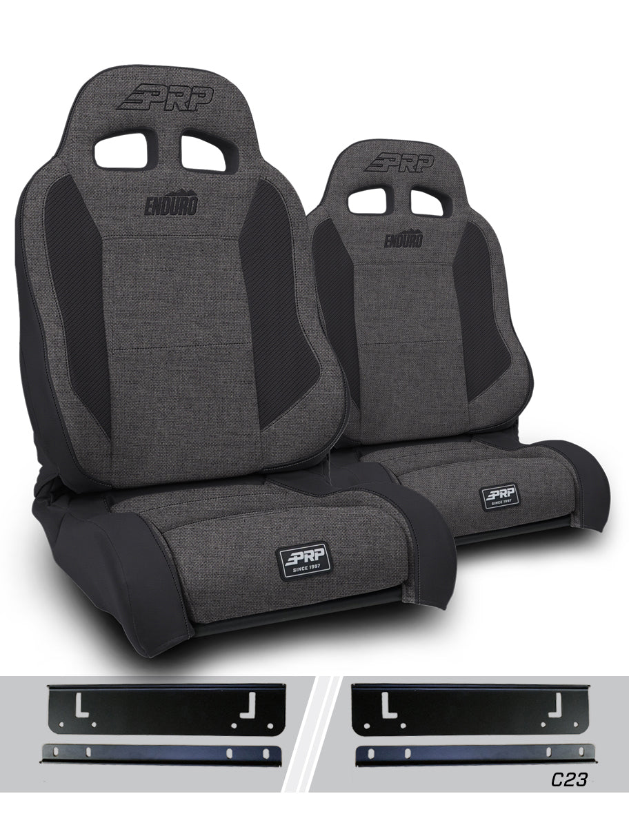 Jeep Wrangler TJ 1997-2002, PRP Enduro Elite Trek Edition Suspension Seat Kit, Pair with Mounts