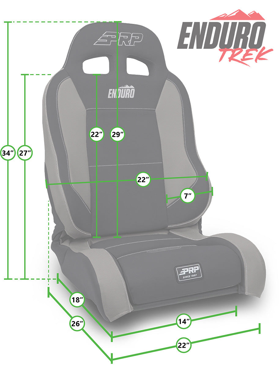Jeep Wrangler TJ 2003-2006, PRP Enduro Elite Trek Edition Suspension Seat Kit, Pair with Mounts, view 3