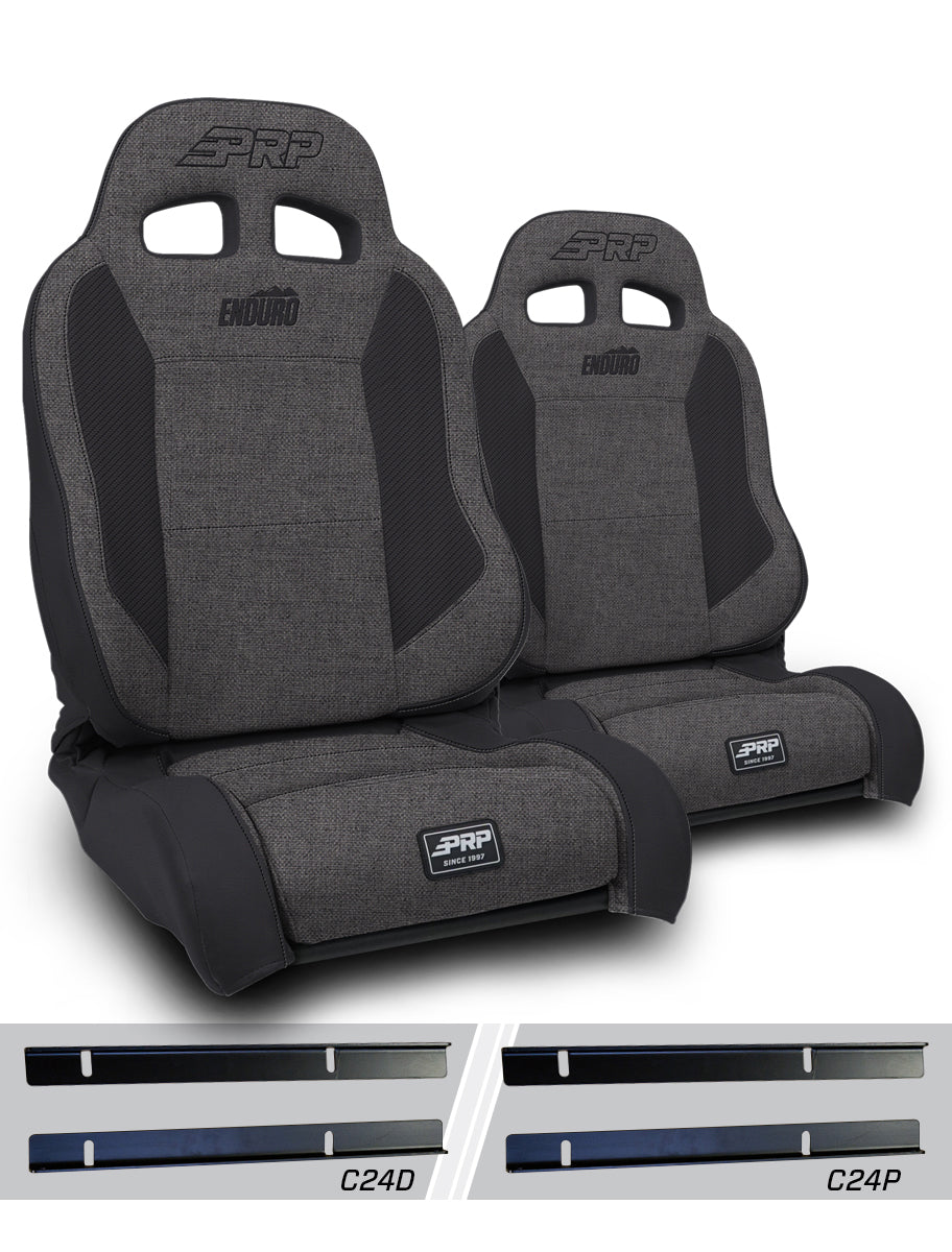 Jeep Wrangler TJ 2003-2006, PRP Enduro Elite Trek Edition Suspension Seat Kit, Pair with Mounts