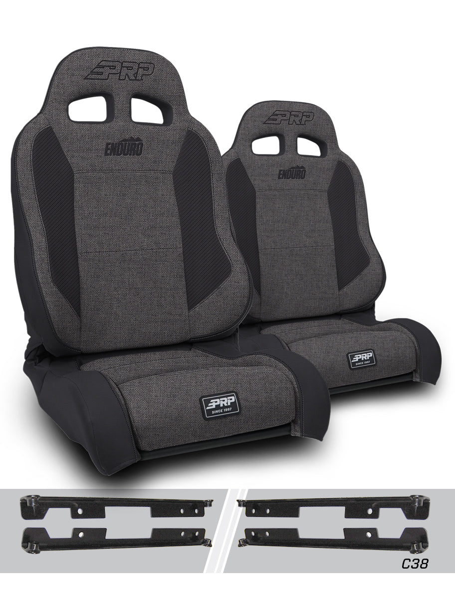 Jeep Wrangler JK 2007-2018, PRP Enduro Elite Trek Edition Suspension Seat Kit, Pair with Mounts