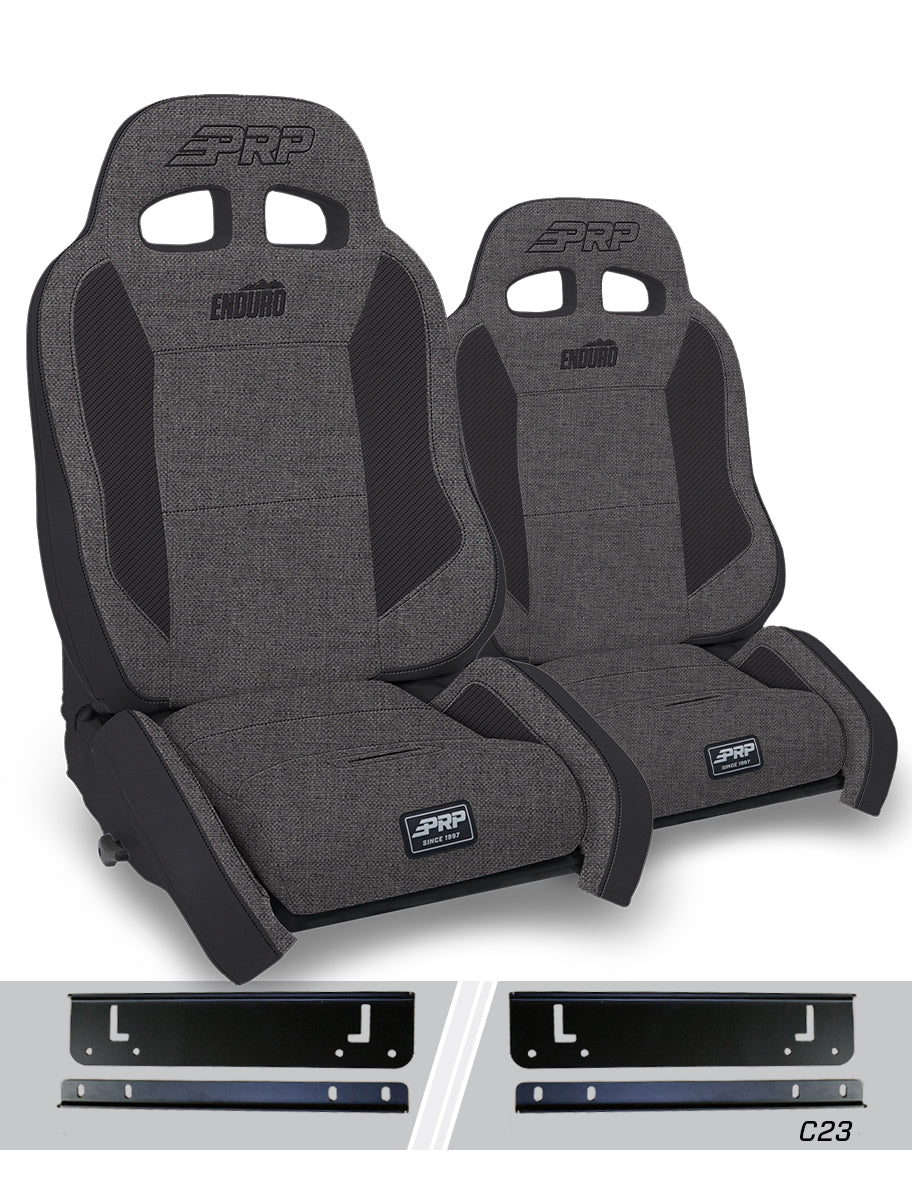Jeep Wrangler TJ 1997-2002, PRP Enduro Elite Crawl Edition Suspension Seat Kit, Pair with Mounts