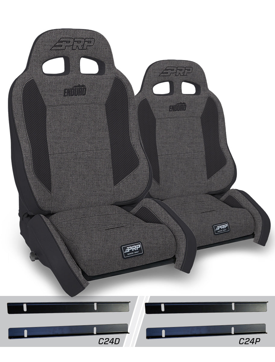 Jeep Wrangler TJ 2003-2006, PRP Enduro Elite Crawl Edition Suspension Seat Kit, Pair with Mounts