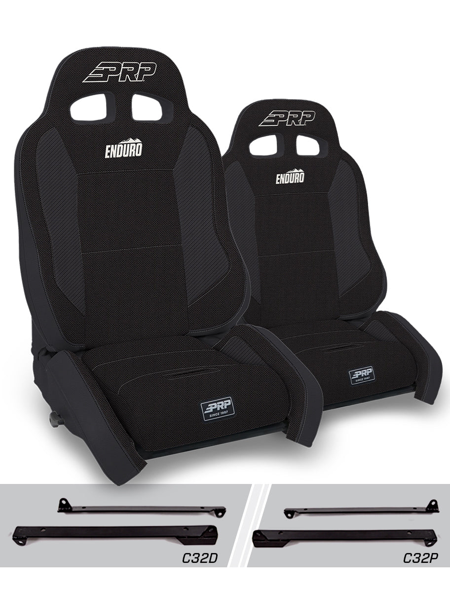 Jeep CJ7 1976-1986 & Wrangler YJ 1987-1995, PRP Enduro Elite Crawl Edition Suspension Seat Kit, Pair with Mounts, view 2