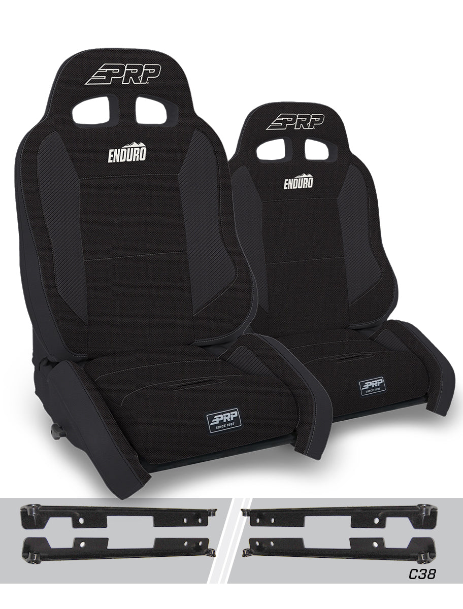 Jeep Wrangler JK 2007-2018, PRP Enduro Elite Crawl Edition Suspension Seat Kit, Pair with Mounts, view 2