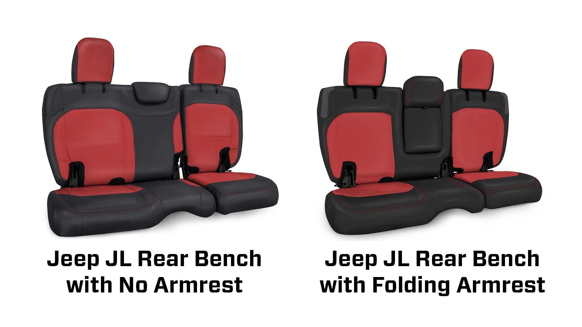 Jeep Wrangler JLU 2018-2026, PRP Rear Bench Seat Cover, 4-Door, No Armrest, view 9