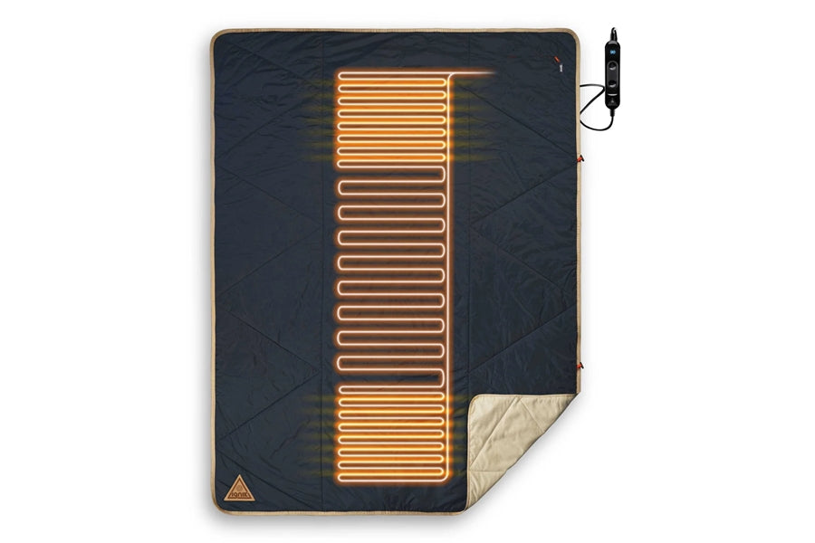 Ignik Outdoors Topside Heated Blanket - Blue/Tan