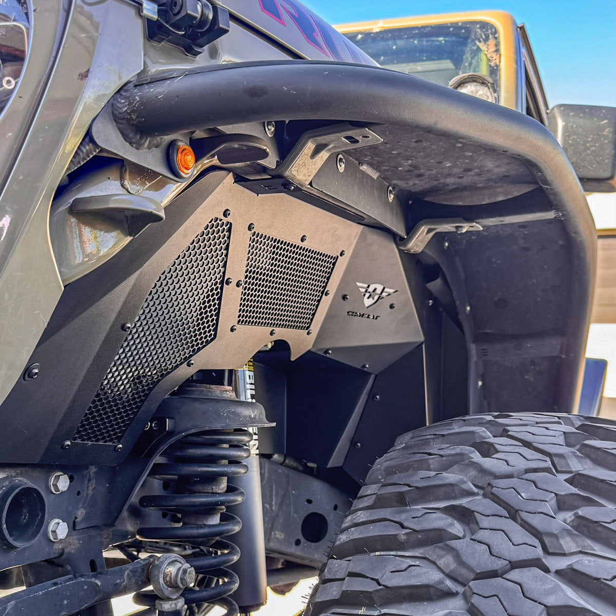 Jeep Wrangler JL 2018-2026, Combat Off Road Battle Ready Max Flow Aluminum Inner Fenders, Front, view 5