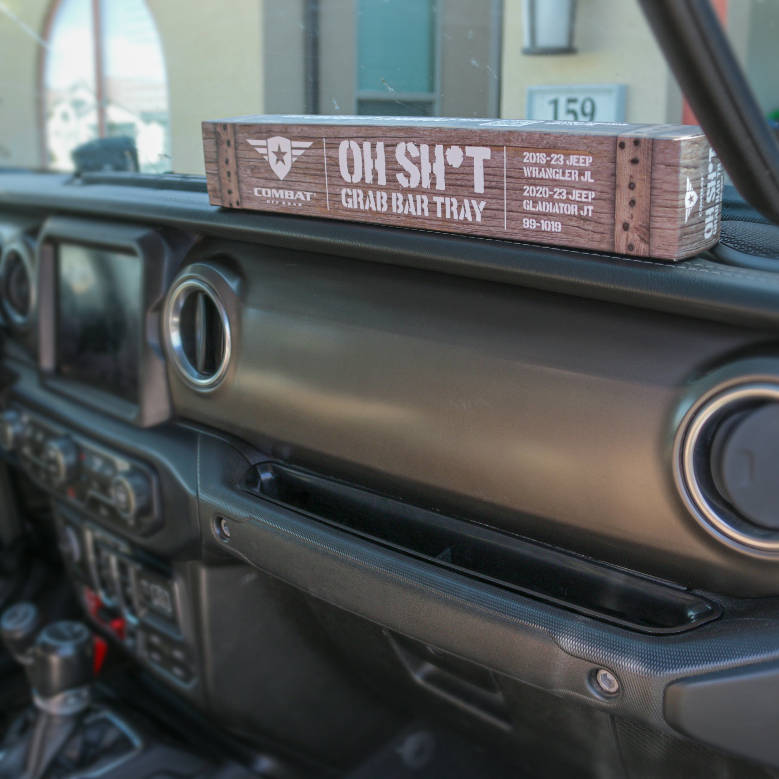 Jeep Wrangler JL 2018-2023 & Gladiator JT 2020-2023, Combat Off Road OH SHT Grab Bar Tray, view 3