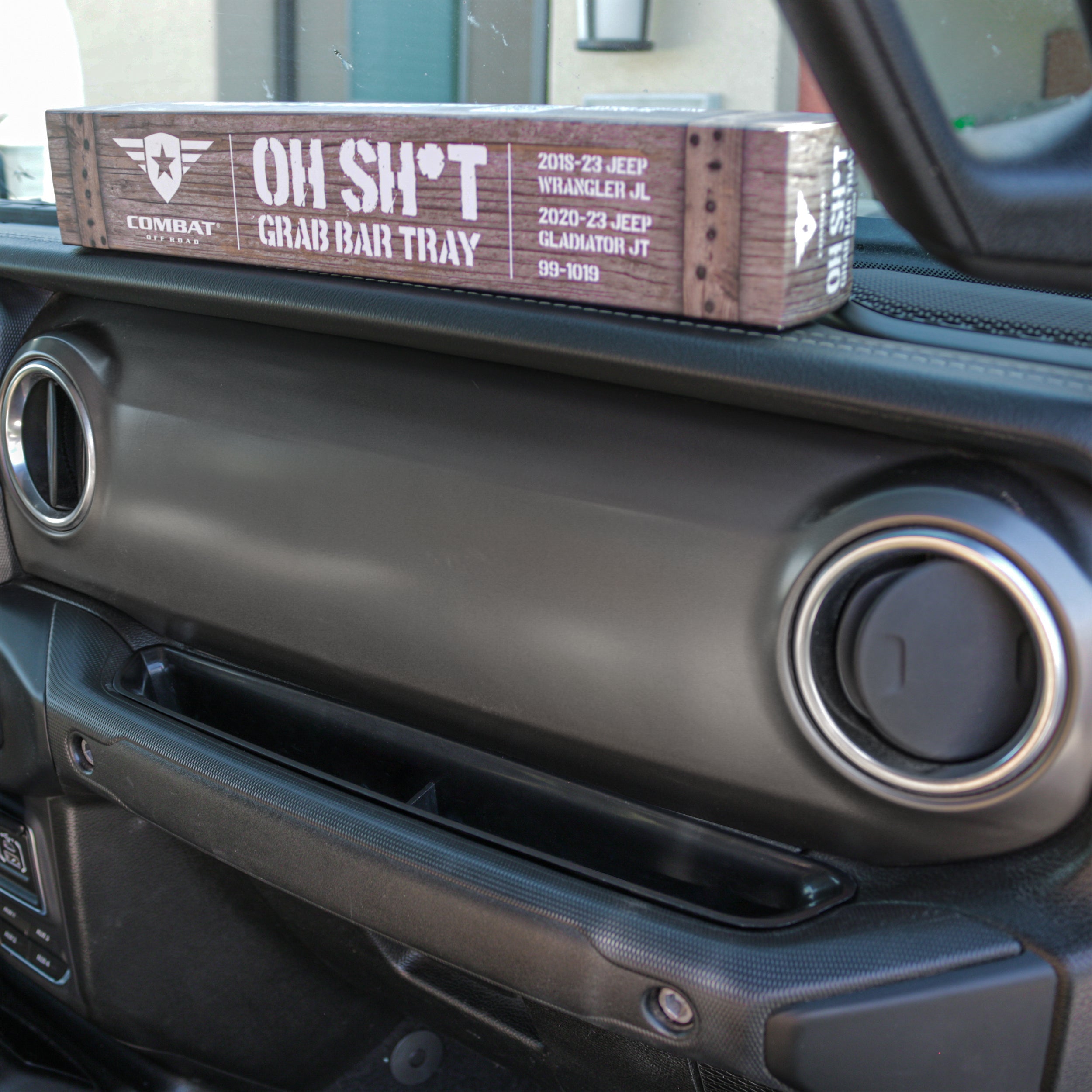 Jeep Wrangler JL 2018-2023 & Gladiator JT 2020-2023, Combat Off Road OH SHT Grab Bar Tray, view 5