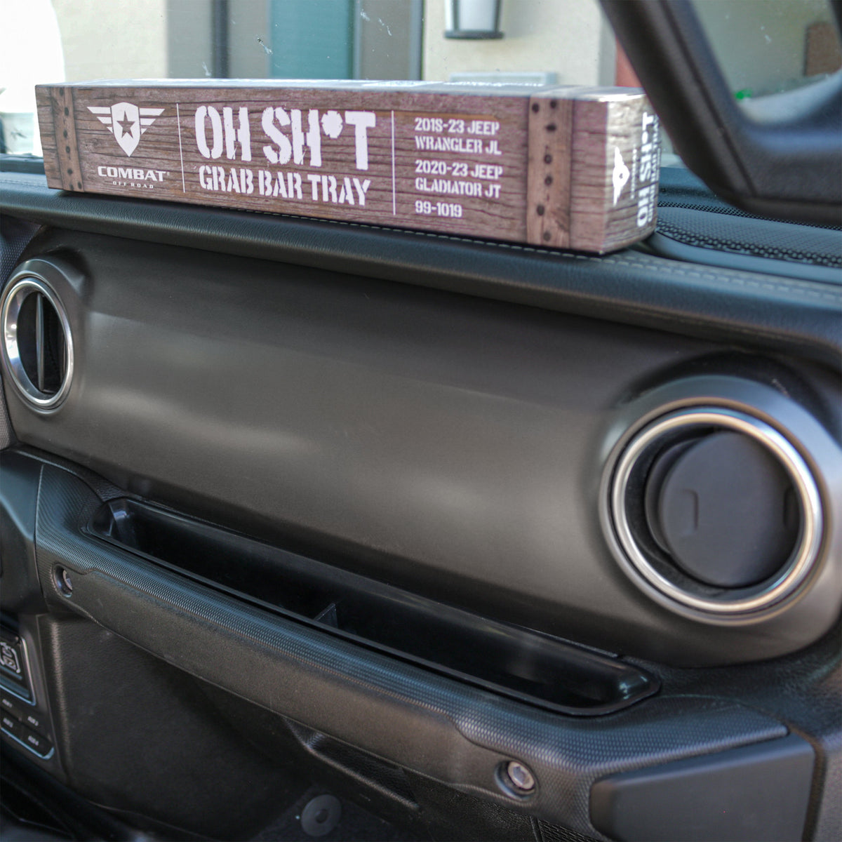 Jeep Wrangler JL 2018-2023 & Gladiator JT 2020-2023, Combat Off Road OH SHT Grab Bar Tray, view 5