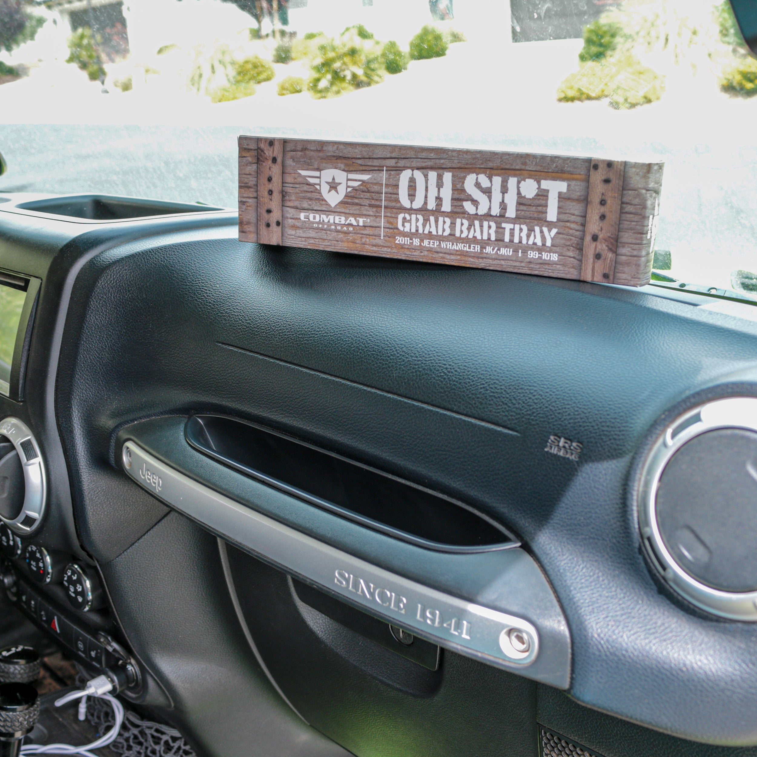 Jeep Wrangler JK 2011-2018, Combat Off Road OH SHT Grab Bar Tray, view 4