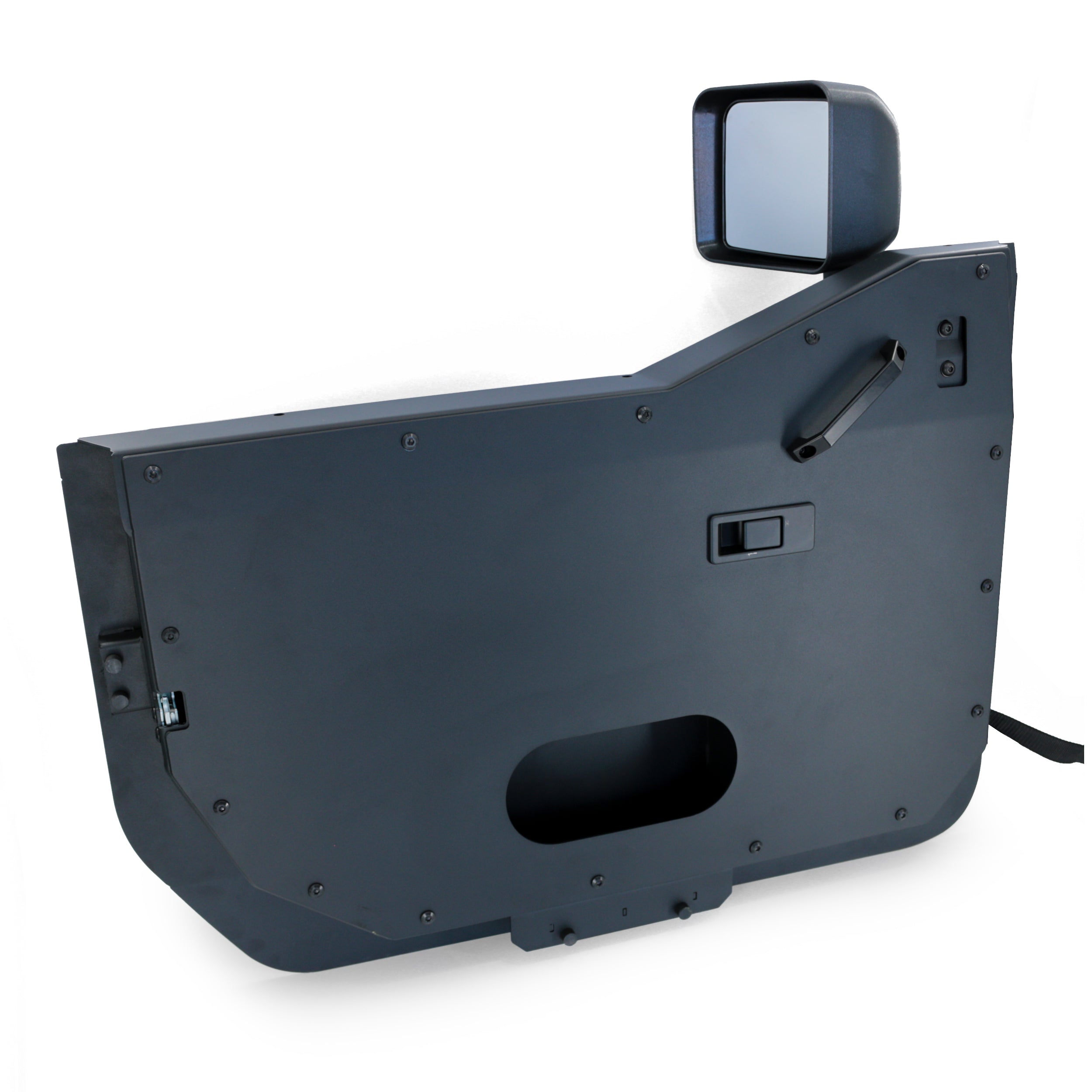 Jeep Wrangler JL 2018-2026, Combat Off Road Full Metal Jacket Aluminum Half Doors, Front Pair, Raw, view 4
