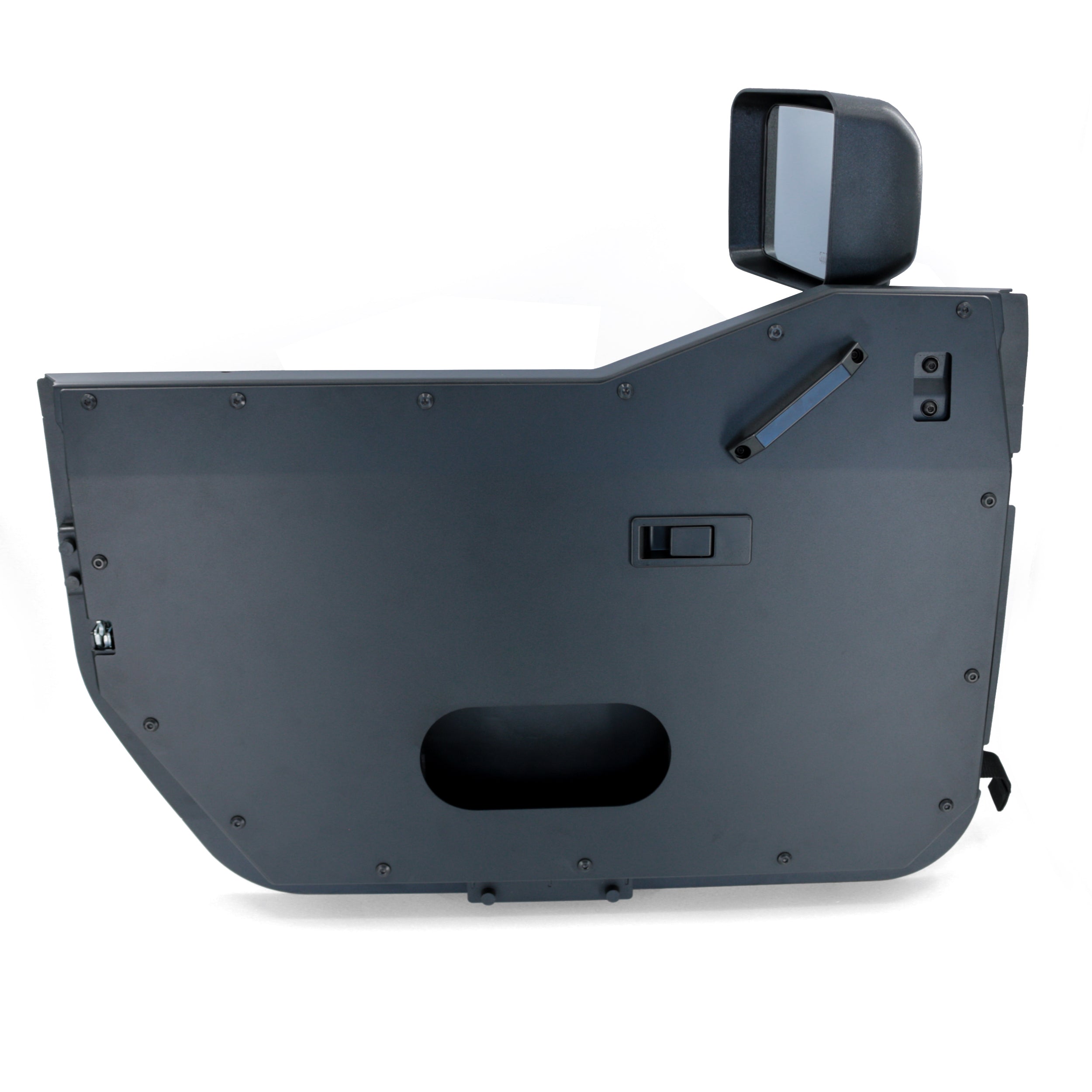 Jeep Wrangler JK 2007-2018, Combat Off Road Full Metal Jacket Aluminum Half Doors, Front Pair, Raw, view 4