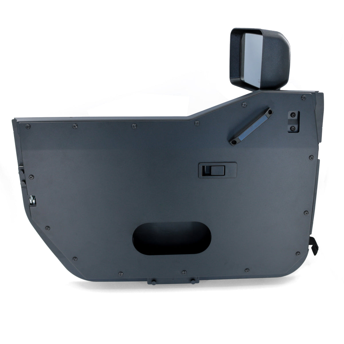 Jeep Wrangler JK 2007-2018, Combat Off Road Full Metal Jacket Aluminum Half Doors, Front Pair, Raw, view 4