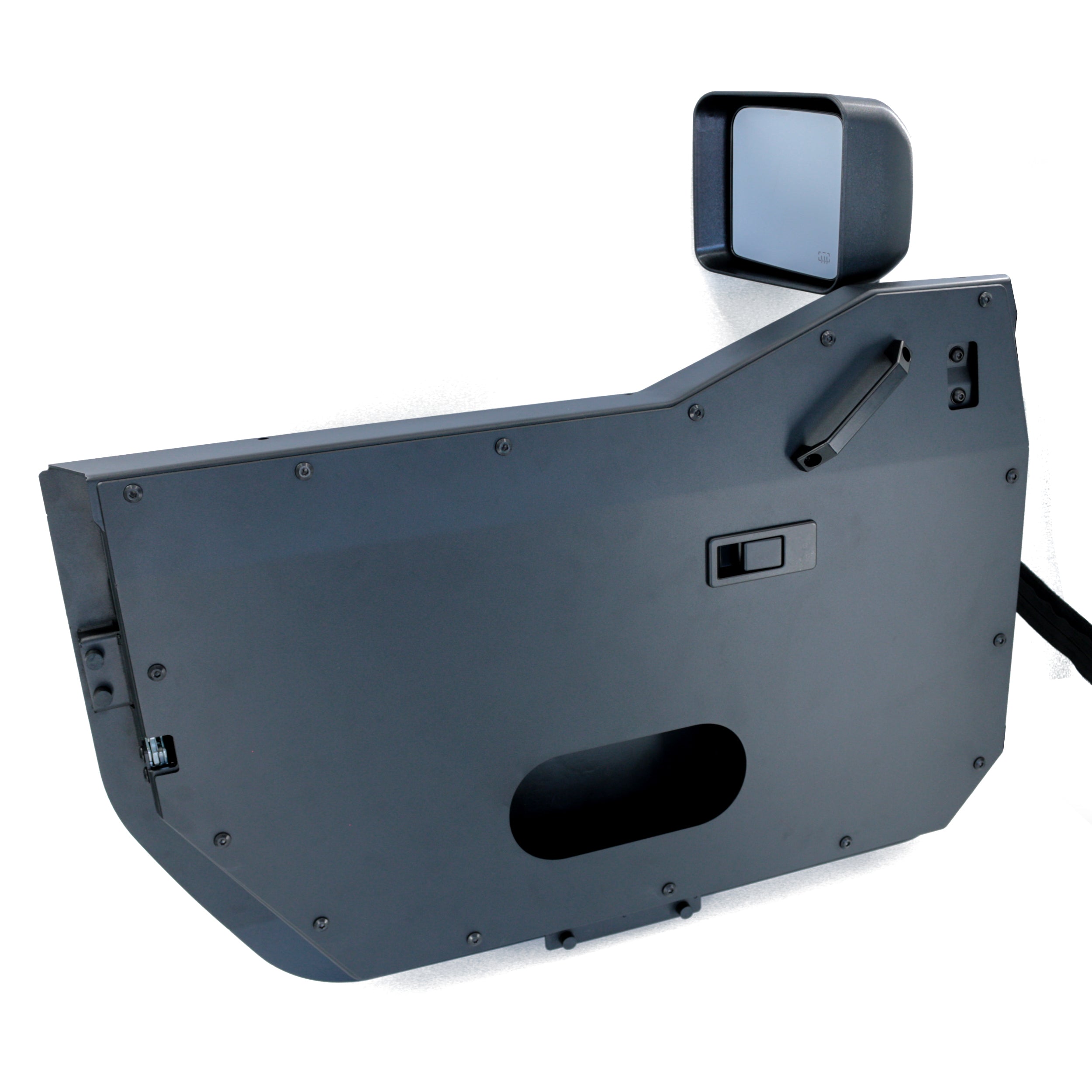 Jeep Wrangler JK 2007-2018, Combat Off Road Full Metal Jacket Aluminum Half Doors, Front Pair, Raw, view 3