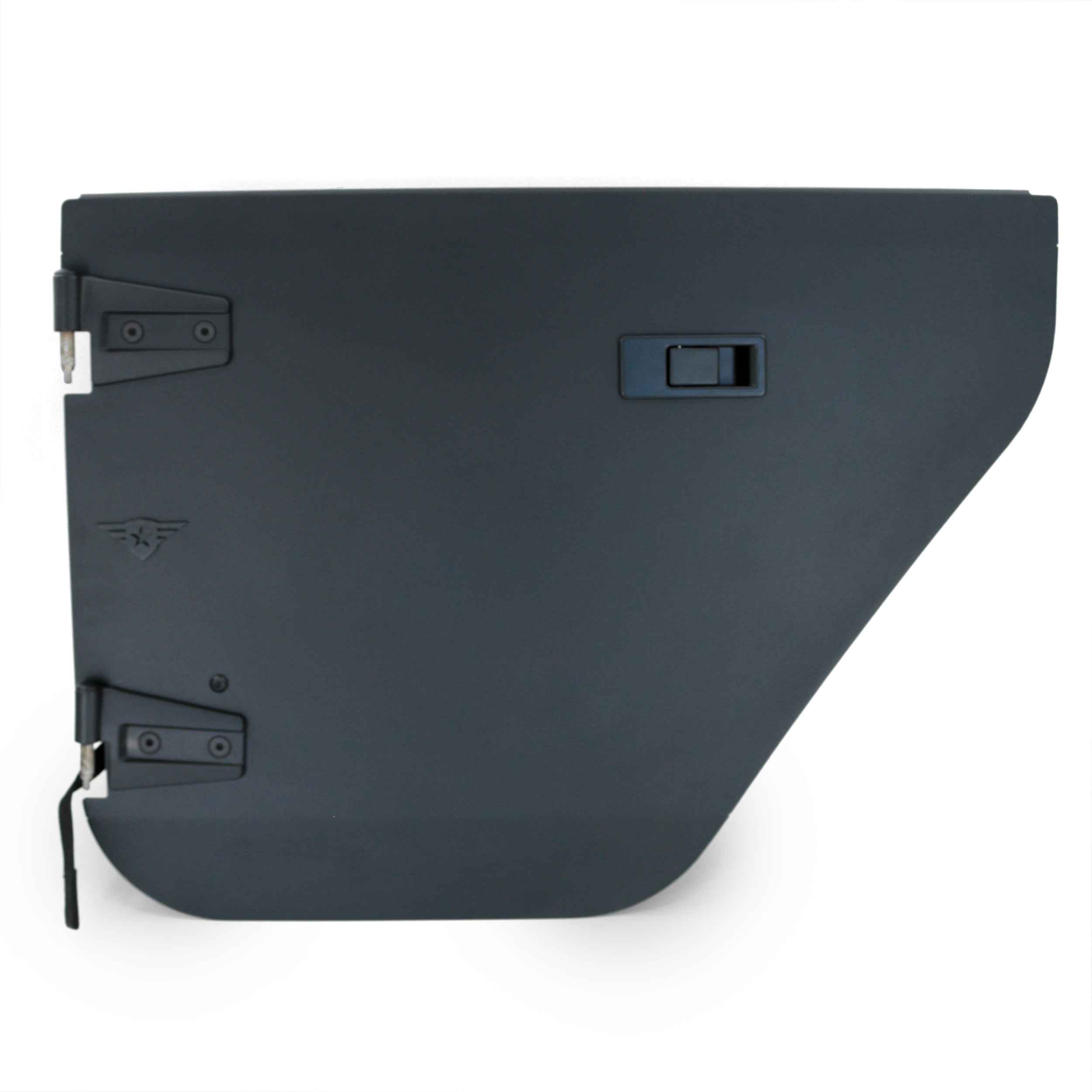 Jeep Wrangler JK Unlimited 2007-2018, Combat Off Road Full Metal Jacket Aluminum Half Doors, Rear Pair, Raw, view 3