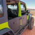 Jeep Wrangler JK Unlimited 2007-2018, Combat Off Road Full Metal Jacket Aluminum Half Doors, Rear Pair, Black, view 7