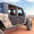 Jeep Gladiator JT 2020-2026, Combat Off Road Full Metal Jacket Aluminum Half Doors, Rear Pair, Black, view 6