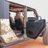 Jeep Gladiator JT 2020-2026, Combat Off Road Full Metal Jacket Aluminum Half Doors, Rear Pair, Black, view 5