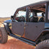 Jeep Wrangler JL Unlimited 2018-2026, Combat Off Road Full Metal Jacket Aluminum Half Doors, Rear Pair, Black, view 6