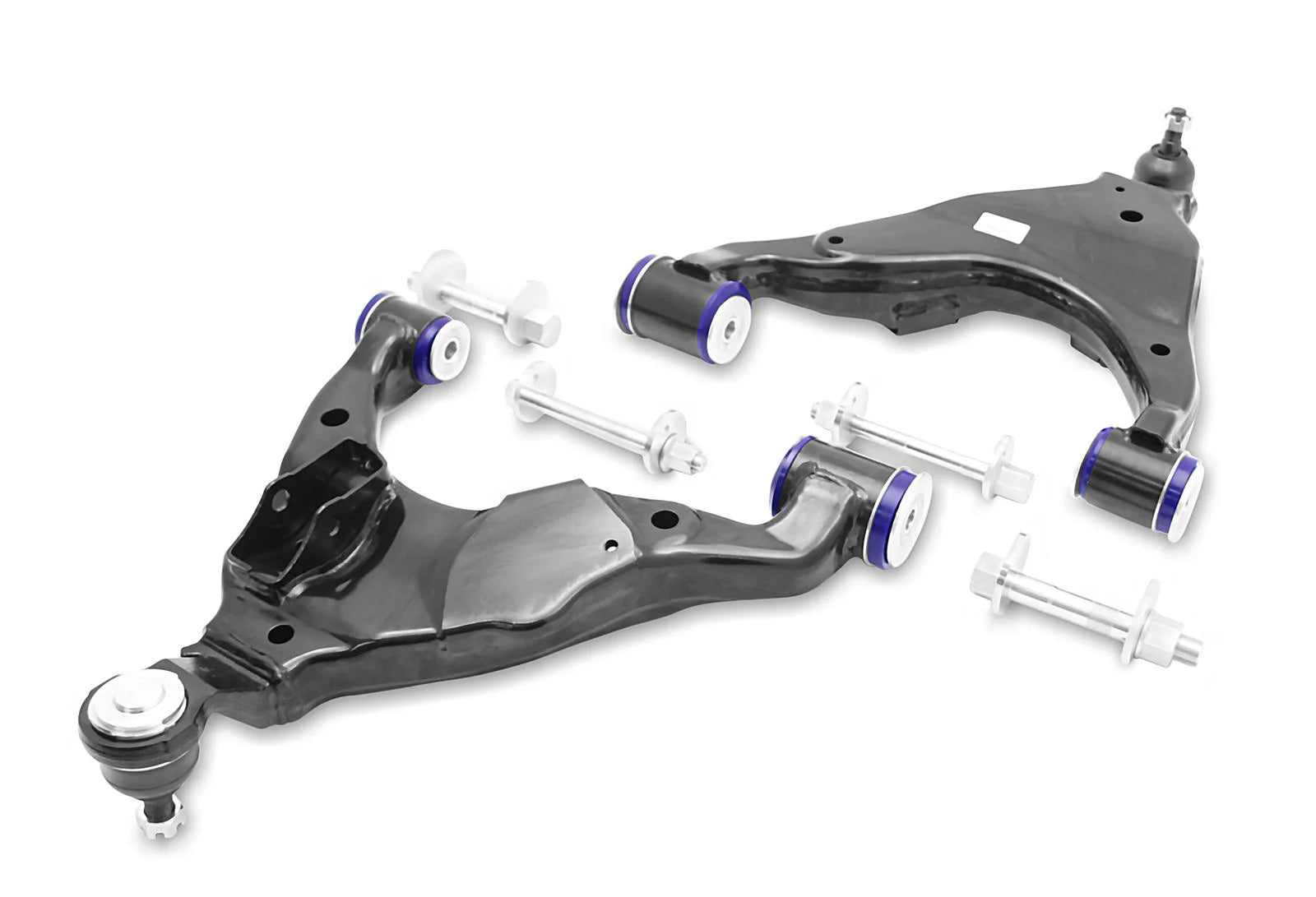 2003-09 Toyota 4Runner & 2007-09 FJ Cruiser & 2003-09 Lexus GX470 SuperPro Front 4x4 Complete Lower Control Arm Kit - Double Offset | TRC482