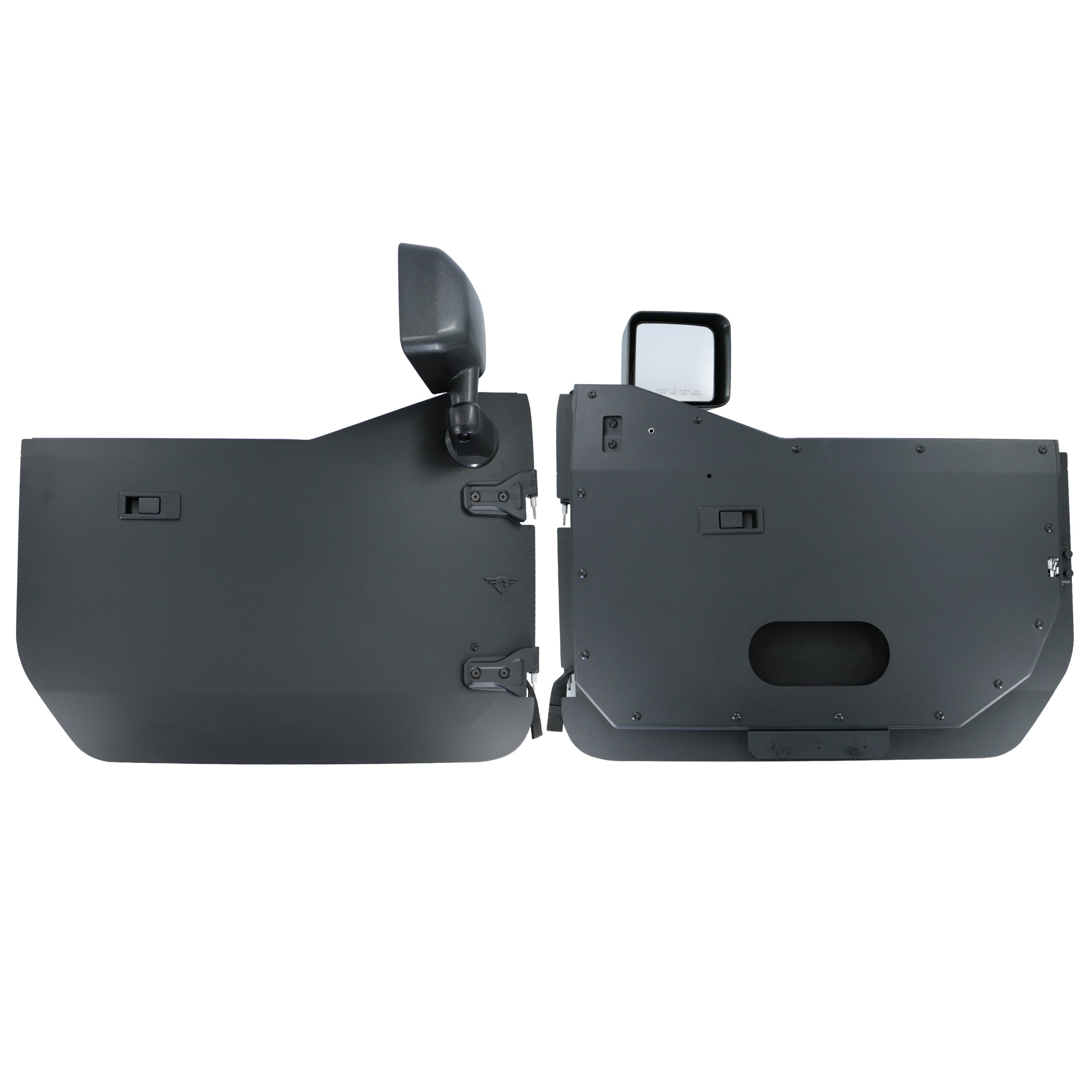 Jeep Wrangler JL 2018-2026, Combat Off Road Full Metal Jacket Aluminum Half Doors, Front Pair, Raw, view 2