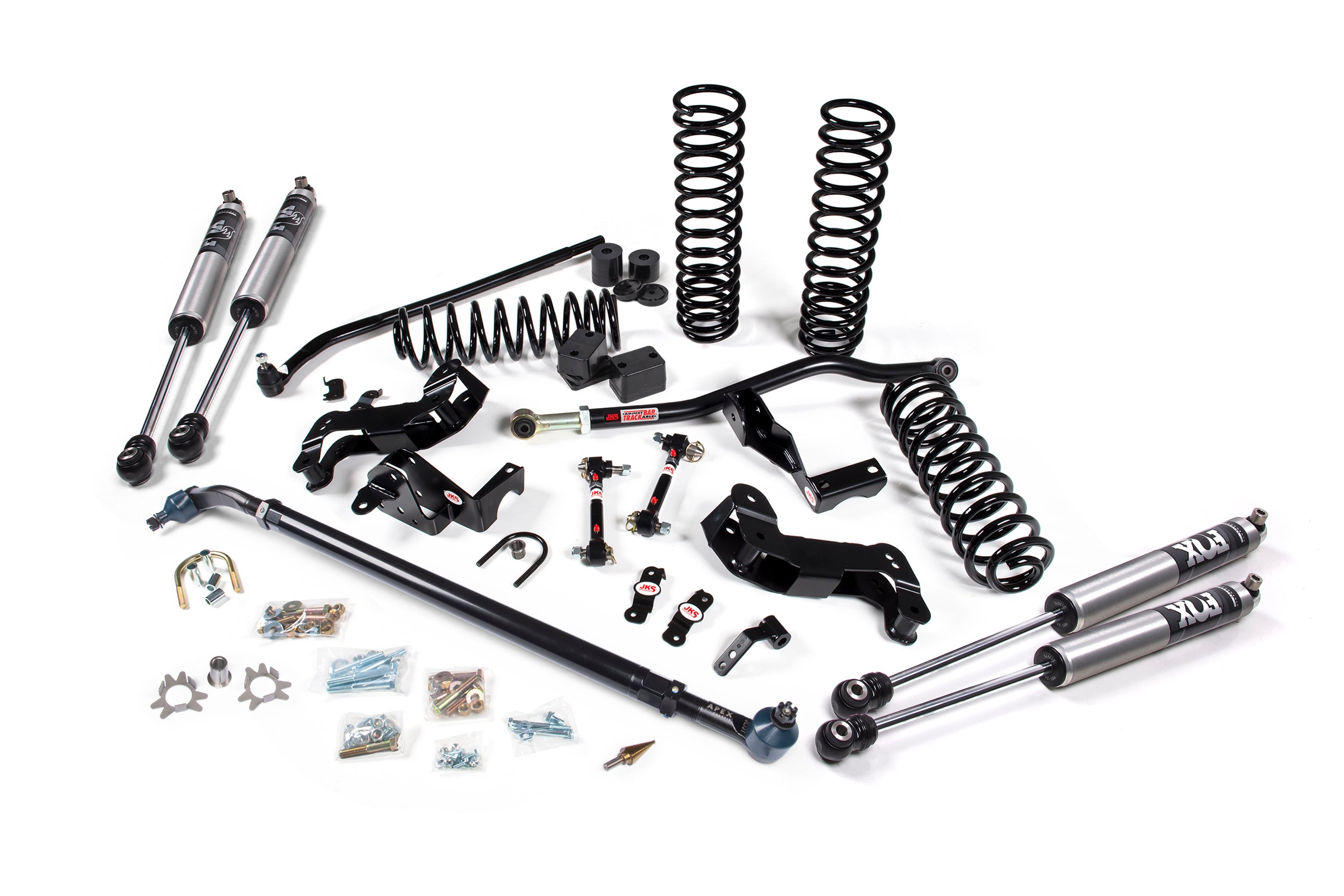 Jeep Wrangler JL 4-Door 2018-2027, JKS Manufacturing J-Kontrol 4.5in Lift Kit with APEX Drag Link Flip Kit, view 2