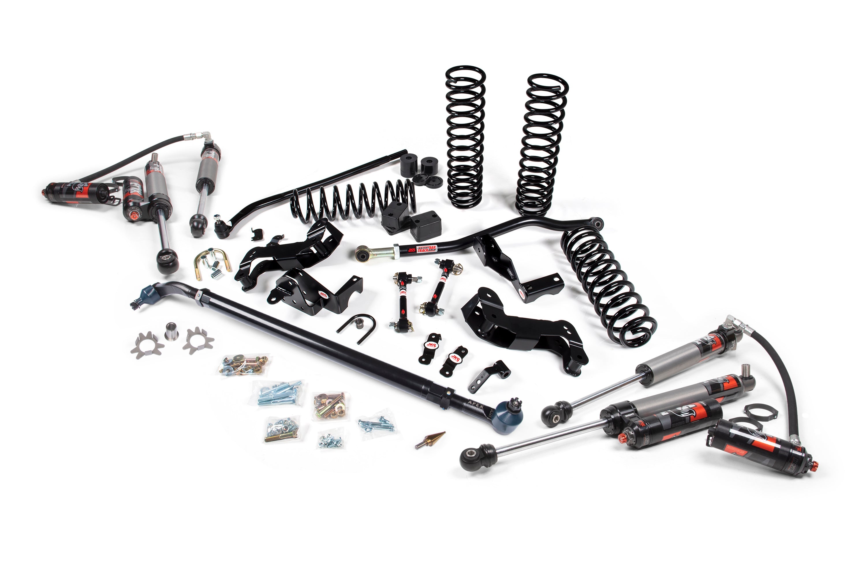 Jeep Wrangler JL 4-Door 2018-2027, JKS Manufacturing J-Kontrol 4.5in Lift Kit with APEX Drag Link Flip Kit, view 3