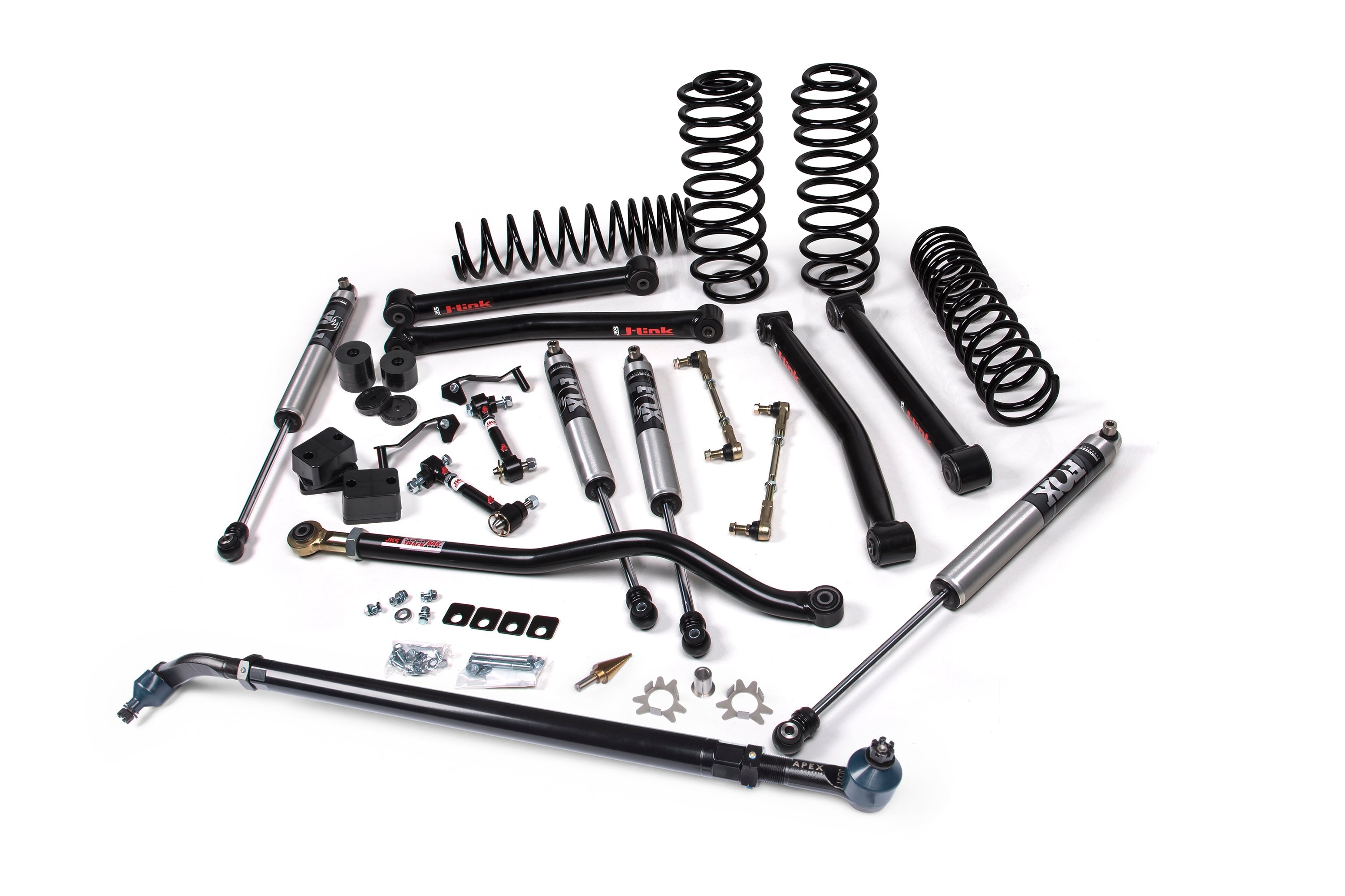 Jeep Wrangler JL 4-Door 2018-2027, JKS Manufacturing J-Konnect 4.5in Lift Kit with APEX Drag Link Flip Kit, view 3