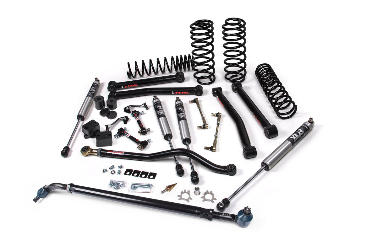 Jeep Wrangler JL 4-Door 2018-2027, JKS Manufacturing J-Konnect 4.5in Lift Kit with APEX Drag Link Flip Kit, view 3